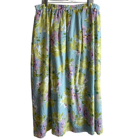 Calypso St. Barth Women's Floral Watercolor Maxi Skirt XL - Picture 4 of 7